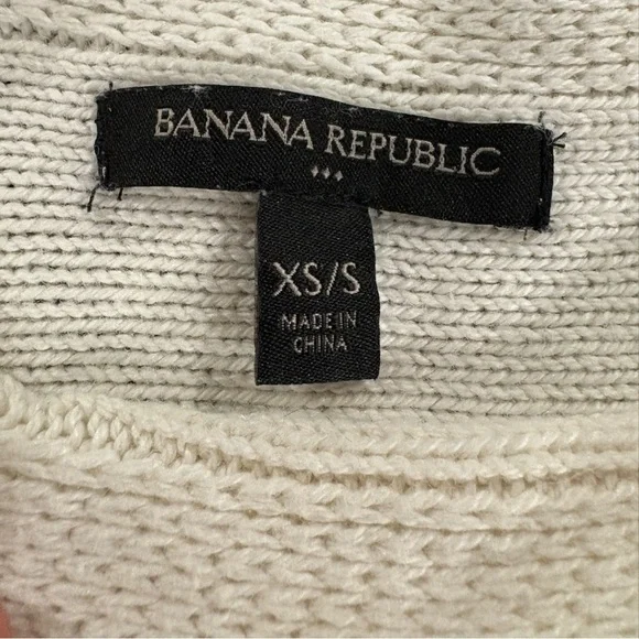 Banana Republic Women’s Size XS/Small Cable Knit Sweater Poncho Cream Beige EUC - Picture 2 of 11